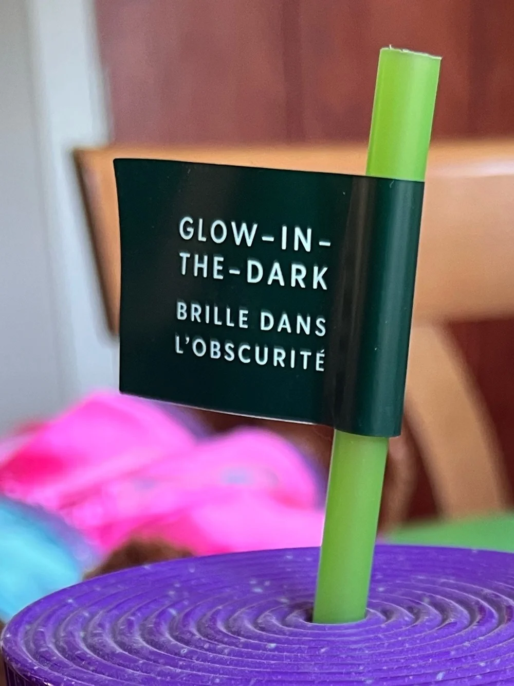 Starbucks 16 oz. “Purple Potion” Cup Tumbler with Green Straw Glow in the Dark